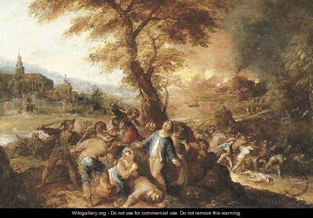 Bandits pillaging a town - Frans II Francken