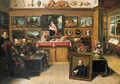 A collector's cabinet with Abraham Ortelius and Justus Lipsius - Frans II Francken