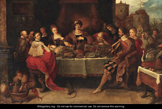 King Midas at the table - Frans I Francken