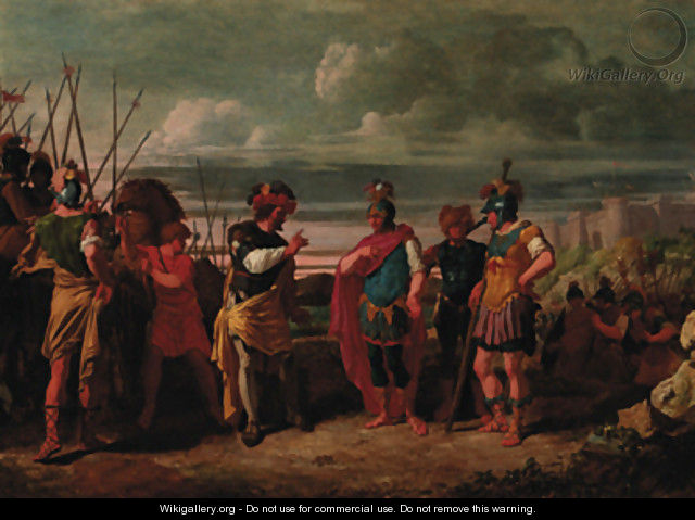 Claudius Civilis with the commanders of the Roman army - Frans de Jong or Jongh