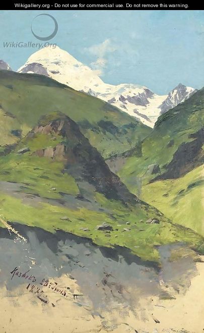 Caucasian hillside - Franz Roubaud