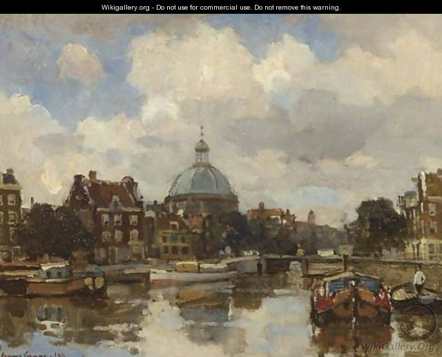 A view on the Lutherse kerk, Amsterdam - Frans Langeveld