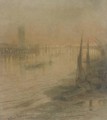 Evening light on the Thames - Joseph Arthur Palliser Severn