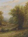 A lady ambling along a riverside track - John Mellor