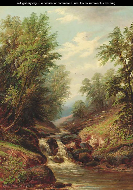 Brook in the Glen, near Shipley - John Mellor