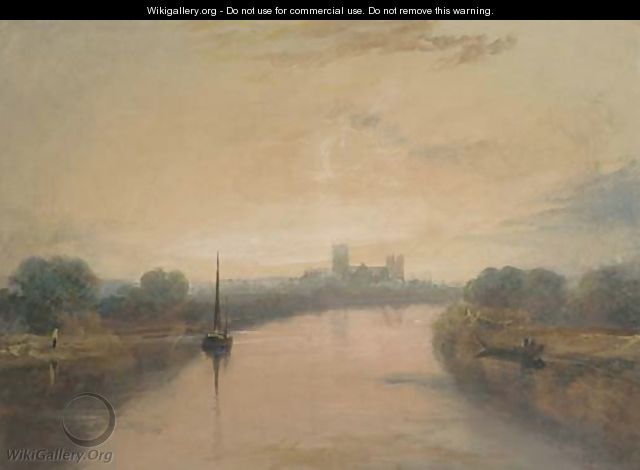 On the River Ouse, with a view of York Minster in the distance - Joseph Mallord William Turner