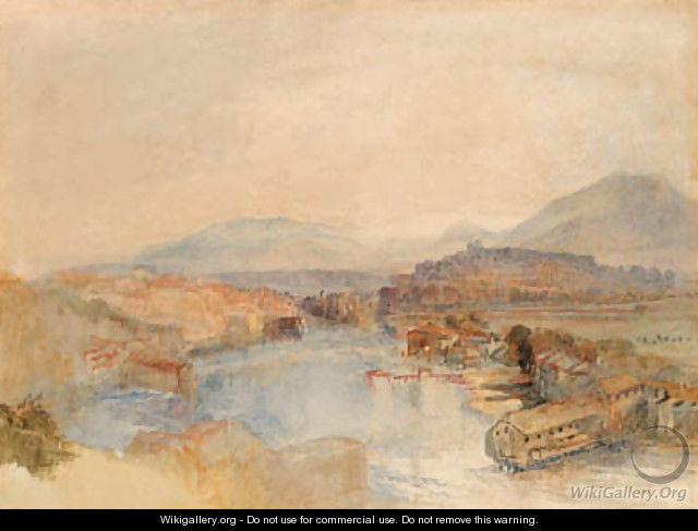 Geneva from the West, from the junction of the Arve and the Rhone - Joseph Mallord William Turner