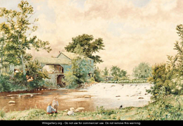 At the Old Mill Pond - John William Hill