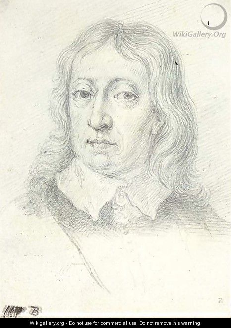 Portrait of John Milton (1608-1674), bust-length - Jonathan Richardson
