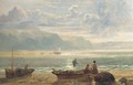 Fisherfolk on a beach - John Wright Oakes