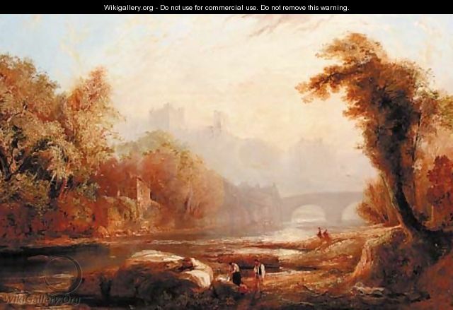 Richmond Castle at dusk - John Wilson Ewbank