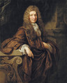 Portrait of a gentleman, three-quarter-length, in a brown cloak, in an interior - John Riley