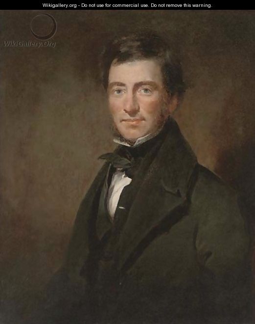 Portrait of James Tait (1795-1858), bust-length, in a black coat - John Syme