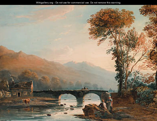 Beddgelert Bridge, North Wales - John Varley