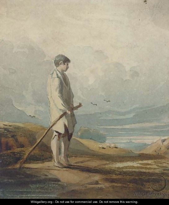 A shepherd boy lost in thought - John Varley