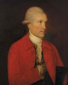 Portrait of James Johnston (d.1781), bust-length, in a red jacket, green waistcoat and white cravat - John Thomas Seton