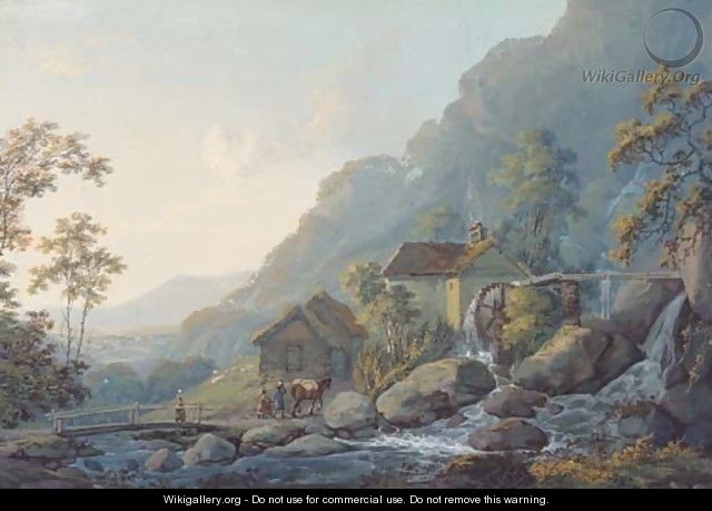 Travellers at Cynwyd Mill, Wales - John Laporte