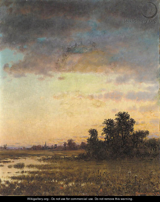 Landscape--Sunset - John Joseph Enneking