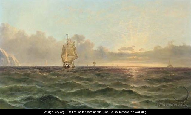 Running down the Channel at dusk - John James Wilson