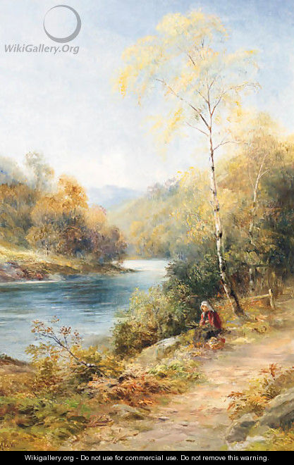 Resting By The River Spey - John MacWhirter