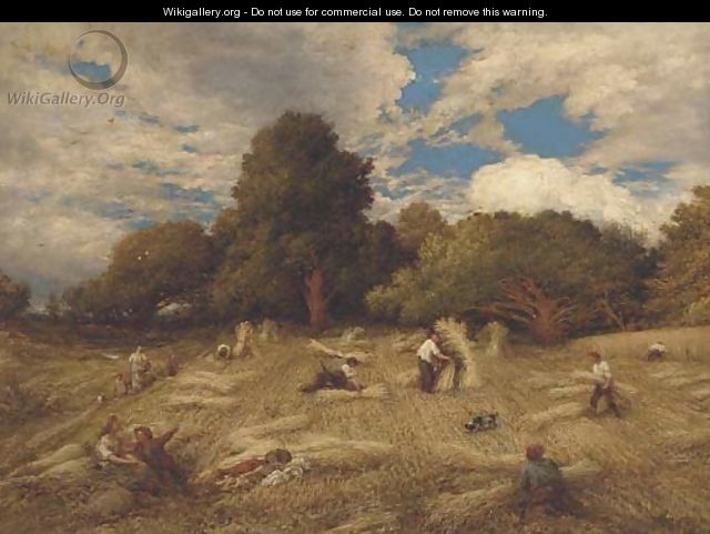 Gathering in the harvest - John Linnell