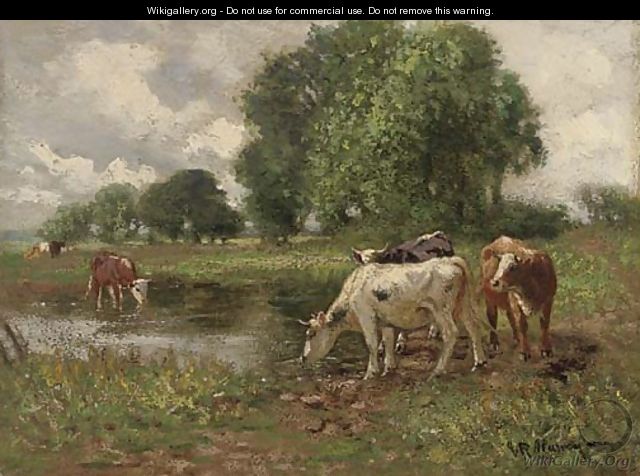 Cattle watering - John Rabone Harvey