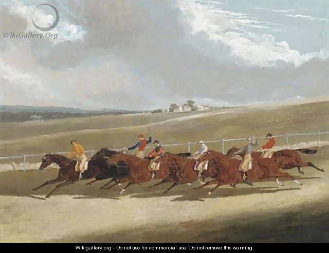 Touchstone winning the 1836 Doncaster Cup, with Carew, Venison, Bee