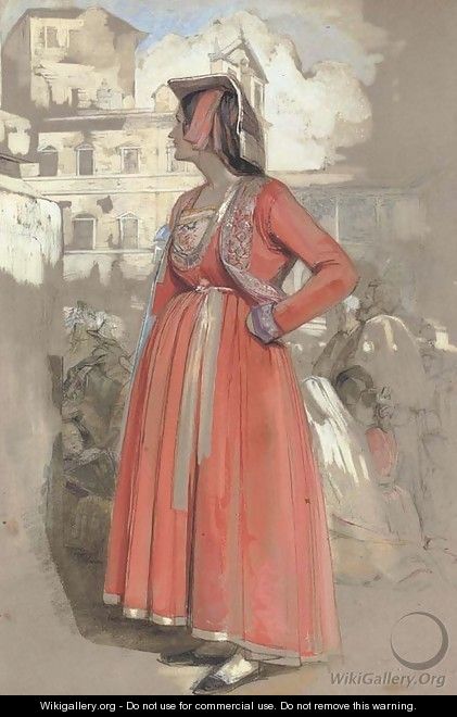 Study of a young Neapolitan woman, in Rome - John Frederick Lewis