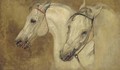 Two arab horses' heads - John Frederick Lewis