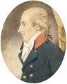 Portrait of Captain Russell, bust-length, in naval uniform - John Downman