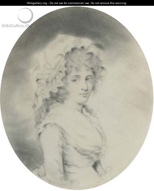 Portrait of lady, half-length, in profile to the right - John Downman