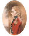 Portrait of an officer, half-length, facing left, in a scarlet uniform, possibly Prince Edward Augustus, Duke of Kent - John Downman