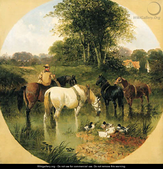 Horses Watering - John Frederick Herring, Jnr.