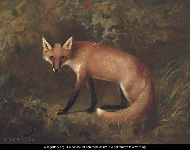 A fox in shrubbery - John Ferneley, Snr.
