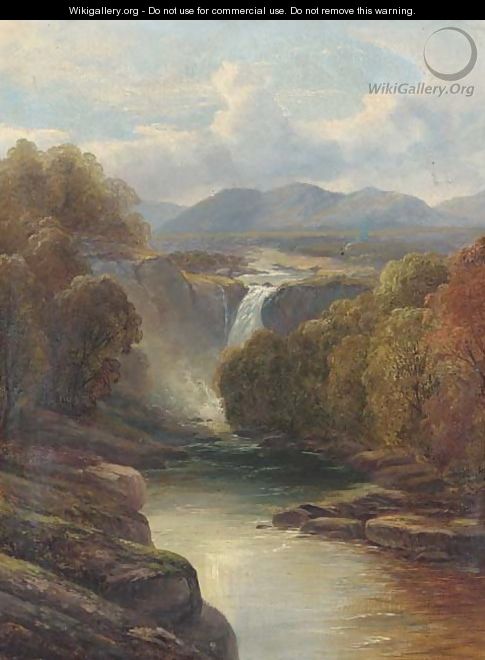 A waterfall in a river landscape - John Brandon Smith