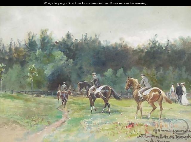 Off to morning exercise at Moulton Paddocks, Newmarket - John Axel Beer