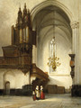 Interieur van de Nieuwe Kerk te Amsterdam met het Sweelinckorgel - Johannes Bosboom