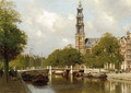 The Westertoren on the Prinsengracht, Amsterdam - Johannes Christiaan Karel Klinkenberg