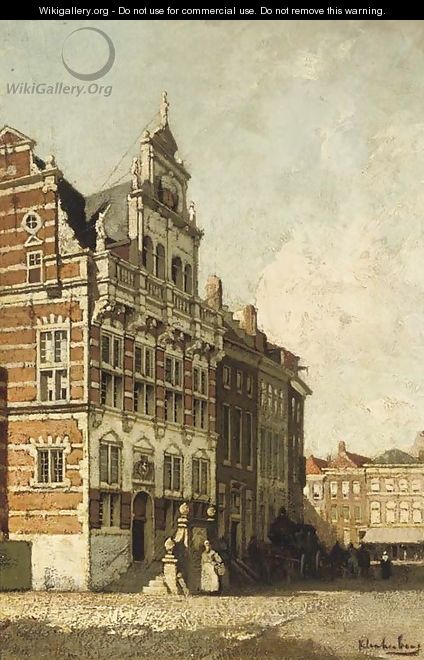 The old Town Hall on the Groenmarkt, The Hague - Johannes Christiaan Karel Klinkenberg