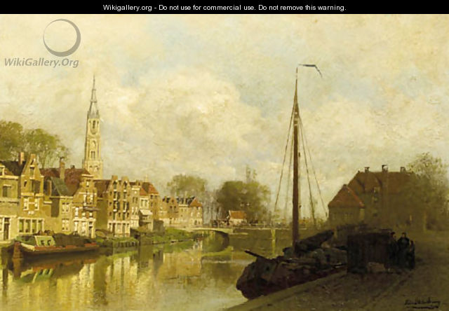 A view of the West-Vest, Delft - Johannes Christiaan Karel Klinkenberg