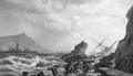 A schipwreck - Johannes Hermanus Koekkoek