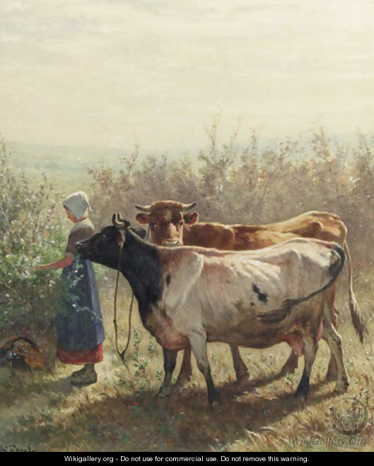 The little cowherd - Johannes-Hubertus-Leonardus de Haas