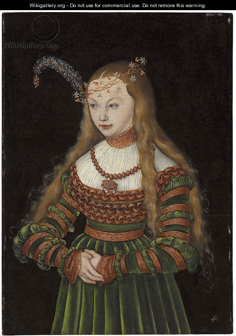 Portrait of Princess Sybille of Cleves, Wife of Johann Friedrich the Magnanimous of Saxony - Lucas The Elder Cranach