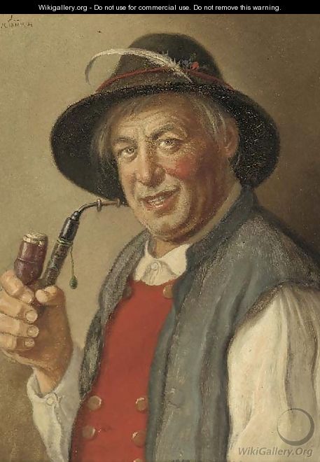 A Tyrolean pipe smoker - Ludwig Kohrl