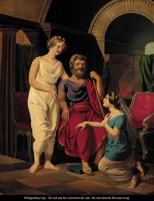 Thetis asking Vulcan for weapons for Achilles - Ludwig Beyfuss