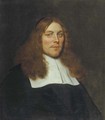 A portrait of a vicar, aged 34, bust-length, in a black costume with a white flat collar - Ludolf de Jongh