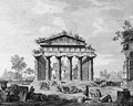 The temple of Juno at Paestum; and The Basilica at Paestum - Luigi Balugani
