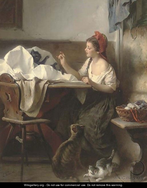 A playful moment - Ludwig Vollmar