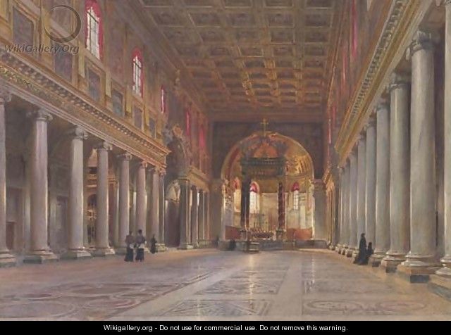 The interior of the Basilica of Santa Maria Maggiore, Rome - Ludwig Passini