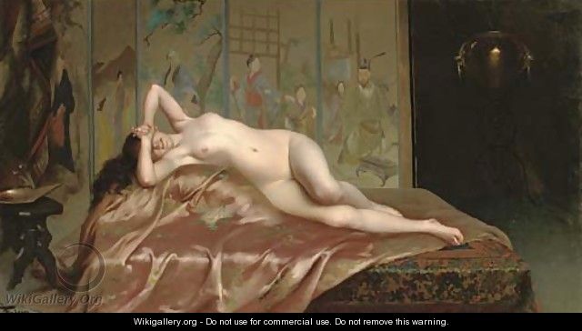 A reclining nude - Luis Ricardo Falero